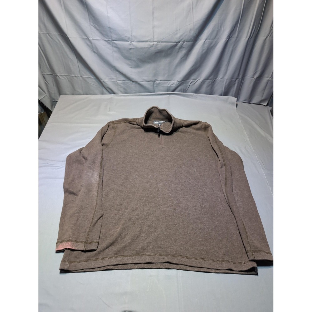 Eddie Bauer Sweater Mens 2XL Half Zip Pullover‎ Lightweight Casual Long Sleeve